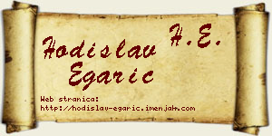 Hodislav Egarić vizit kartica
